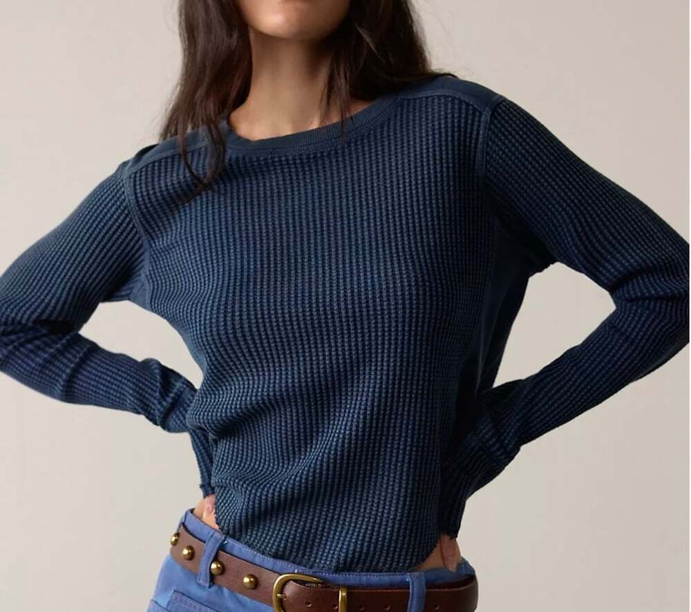 Free People FP One Baby Blake Thermal Long-Sleeve Top Size Medium